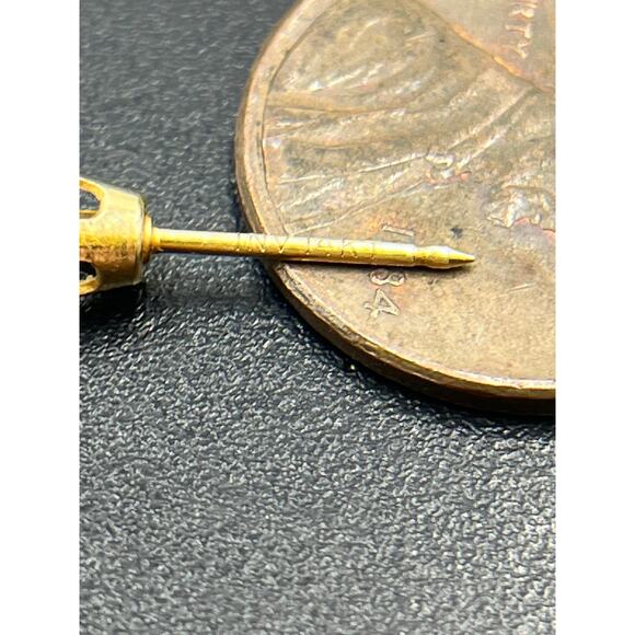 INV Designer 14k Yellow Gold CZ Round Solitaire Stud Earring *Single - Picture 8 of 13